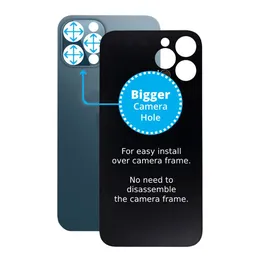 Apple iPhone 12 Pro - Verre du boîtier arrière avec plus grand trou pour l'appareil photo (bleu)