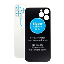 Apple iPhone 12 Pro - Verre du boîtier arrière avec plus grand trou pour l'appareil photo (argent)