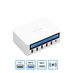 WLX-818F Station de charge de service avec USB 3.0 et USB-C