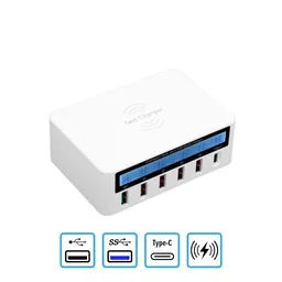 WLX-818F Station de charge de service avec USB 3.0 et USB-C