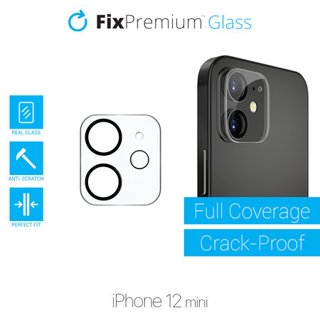 FixPremium Glass - Protecteur d'objectif de caméra arrière pour iPhone 12 mini