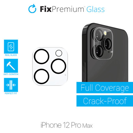 FixPremium Glass - Protecteur d'objectif de caméra arrière pour iPhone 12 Pro Max