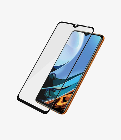 PanzerGlass - Compatible avec les coques en verre trempé pour Xiaomi Redmi 9T, Poco M3, noir