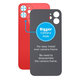 Apple iPhone 12 - Verre du boîtier arrière avec plus grand trou pour la caméra (rouge)