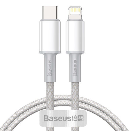 Baseus - Câble Lightning / USB-C (1m), blanc