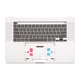 Apple MacBook Pro 16" A2141 (2019) - Cadre clavier supérieur + clavier US (Argent)