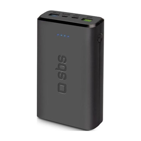 SBS - PowerBank 20 000 mAh, 2x USB, USB-C, Micro-USB, noir