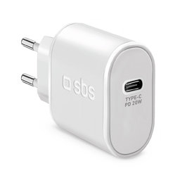 SBS - Adaptateur de charge 20 W USB-C, blanc