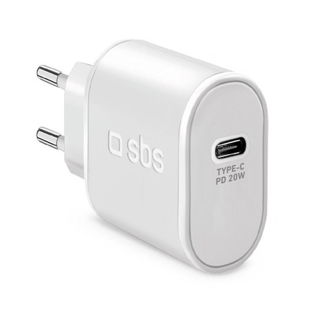 SBS - Adaptateur de charge 20 W USB-C, blanc