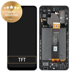 Samsung Galaxy A32 5G A326B - Écran LCD + Écran tactile + Cadre (Noir génial) - GH82-25121A, GH82-25122A Genuine Service Pack