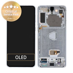 Samsung Galaxy S21 Plus G996B - Écran LCD + Écran tactile + Cadre (Phantom Silver) - GH82-24554C, GH82-24553C Genuine Service Pack