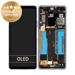 Sony Xperia 10 III - Écran LCD + Ecran Tactile + Cadre (Bleu) - A5034094A Genuine Service Pack