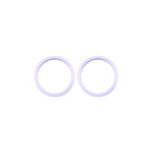 Apple iPhone 11, 12, 12 Mini - Cadre d'objectif de caméra arrière (Violet) - 2pcs