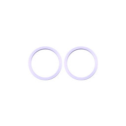 Apple iPhone 11, 12, 12 Mini - Cadre d'objectif de caméra arrière (Violet) - 2pcs