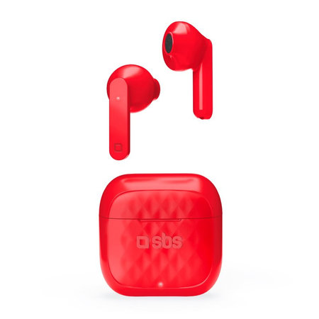 SBS - Étui de chargement pour écouteurs sans fil TWS Air Free 250 mAh, rouge