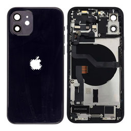 Apple iPhone 12 - Petites pièces du boîtier arrière (noir)