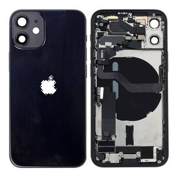 Apple iPhone 12 Mini - Petites pièces du boîtier arrière (noir)