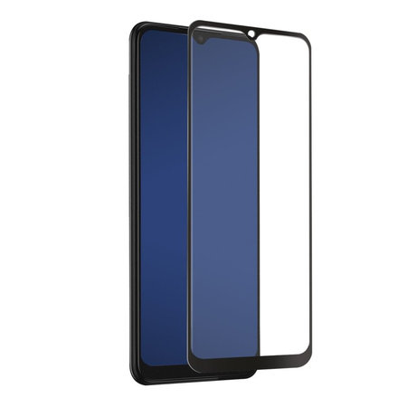 SBS - Couverture complète en verre trempé pour Samsung Galaxy A22 5G, noir