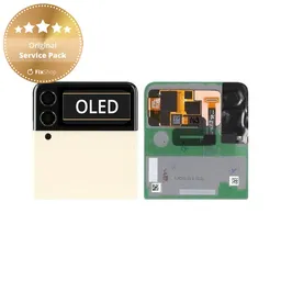 Samsung Galaxy Z Flip 3 F711B - Écran LCD + Écran Tactile + Cadre (Externe) (Cream) - GH97-26773B Genuine Service Pack
