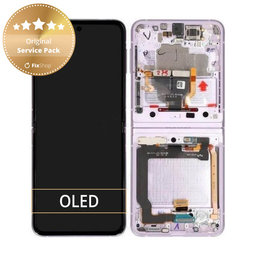 Samsung Galaxy Z Flip 3 F711B - Écran LCD + Écran Tactile + Cadre (Lavande) - GH82-26273D Genuine Service Pack