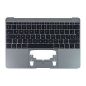 Apple MacBook 12" Retina A1534 (Début 2015 - Mi 2017) - Cadre de clavier supérieur + clavier UK (gris sidéral)