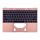 Apple MacBook 12" Retina A1534 (Début 2015 - Mi 2017) - Cadre de clavier supérieur + clavier US (Or rose)