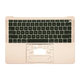 Apple MacBook Air 13" A1932 (2018 - 2019) - Cadre clavier supérieur + clavier US (Or)