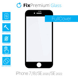 FixPremium FullCover Glass - Verre trempé pour iPhone 7, 8, SE 2020 et SE 2022