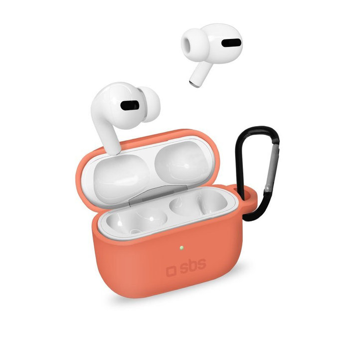 SBS - Étui en silicone pour Apple AirPods Pro, corail