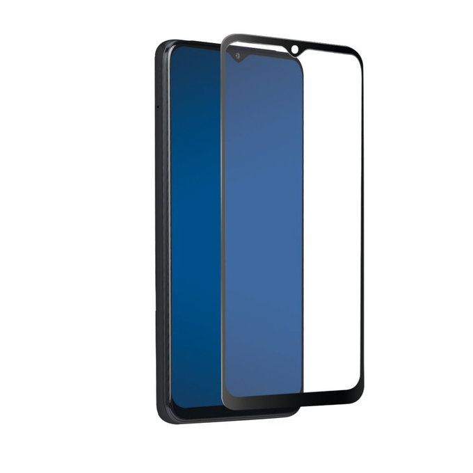 SBS - Coque complète en verre trempé pour Samsung Galaxy A03s, noir