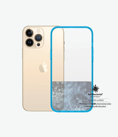 PanzerGlass - Coque ClearCaseColor AB pour iPhone 13 Pro Max, bleu bondi