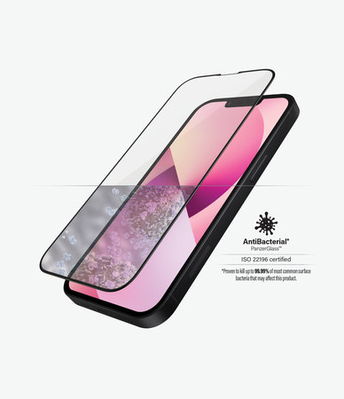 PanzerGlass - Étui en verre trempé Friendly AB pour iPhone 13 mini, noir