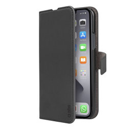 SBS - Étui portefeuille pour iPhone 13, noir