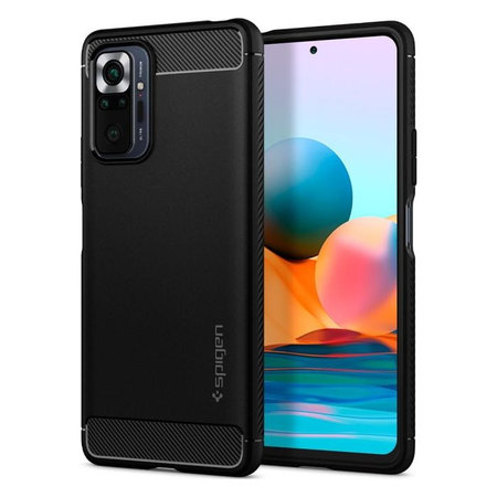 Spigen - Coque Rugged Armor pour Xiaomi Redmi Note 10 Pro, noire