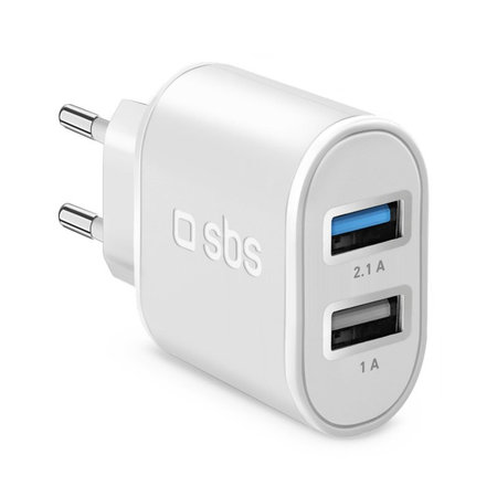 SBS - Adaptateur de charge 10 W 2x USB, noir