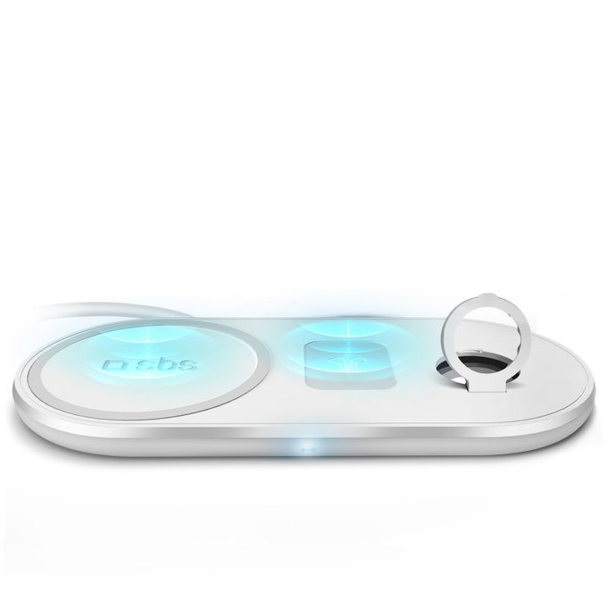 SBS - Chargeur sans fil 3en1, blanc