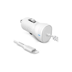 SBS - Chargeur de voiture Lightning, blanc