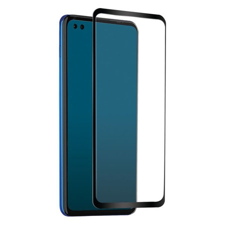 SBS - Couverture complète en verre trempé pour Motorola Moto G100, noir