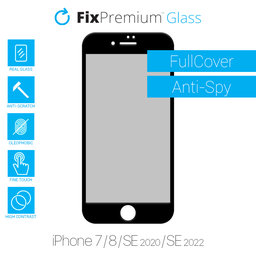 FixPremium Privacy Anti-Spy Glass - Verre Trempé pour iPhone 7, 8, SE 2020 & SE 2022