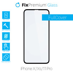 FixPremium FullCover Glass - Verre trempé pour iPhone X, XS et 11 Pro