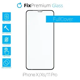 FixPremium FullCover Glass - Verre trempé pour iPhone X, XS et 11 Pro