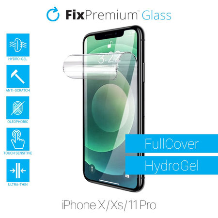 FixPremium HydroGel HD - Protecteur d'écran iPhone X, XS & 11 Pro