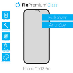 FixPremium Privacy Anti-Spy Glass - Verre Trempé pour iPhone 12 & 12 Pro