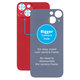 Apple iPhone 13 - Verre du boîtier arrière avec plus grand trou pour la caméra (rouge)