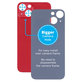 Apple iPhone 13 - Verre du boîtier arrière avec plus grand trou pour la caméra (rouge)