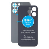Apple iPhone 13 Pro - Verre du boîtier arrière avec plus grand trou pour la caméra (graphite)
