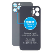 Apple iPhone 13 Pro Max - Verre du boîtier arrière avec plus grand trou pour l'appareil photo (graphite)