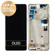 Motorola Edge 20 XT2143 - Écran LCD + Écran tactile + Cadre (Blanc givré) - 5D68C19194 Genuine Service Pack