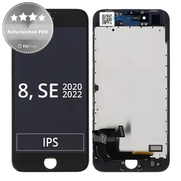 Apple iPhone 8, SE (2020), SE (2022) - Écran LCD + Ecran Tactile + Cadre (Noir) Refurbished PRO