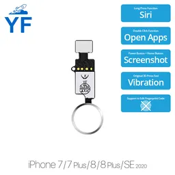 Apple iPhone 7, 7 Plus, 8, 8 Plus, SE (2020), SE (2022) - Bouton Home YF (Argent)